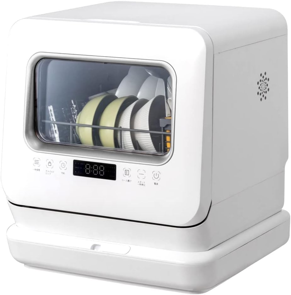 食洗機 食洗器 工事不要 コンパクト 小型 タンク式 一人暮らし 食器洗い乾燥機 食器洗浄 据置型 節水 節電 キッチン家電 シルバー JDW03BS01-SV